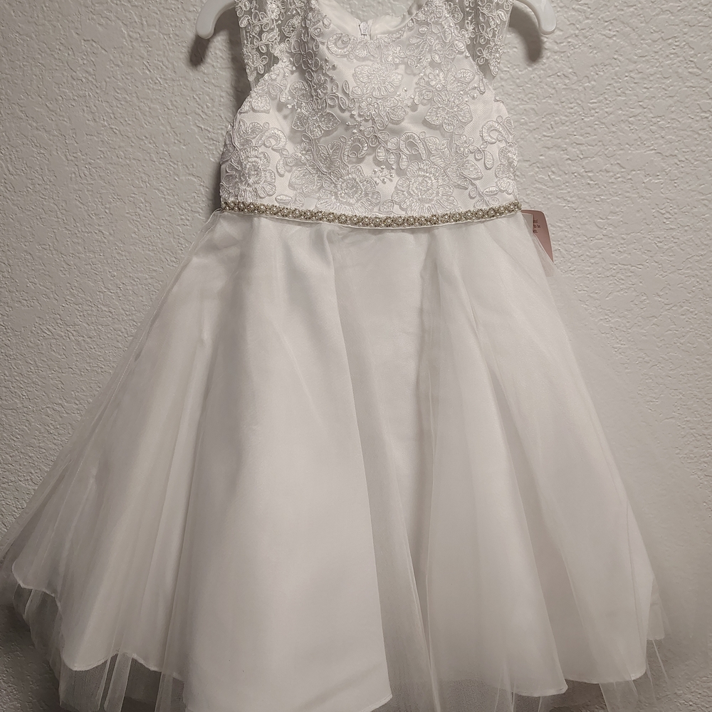 Tip Top Kids White Lace Formal Dress